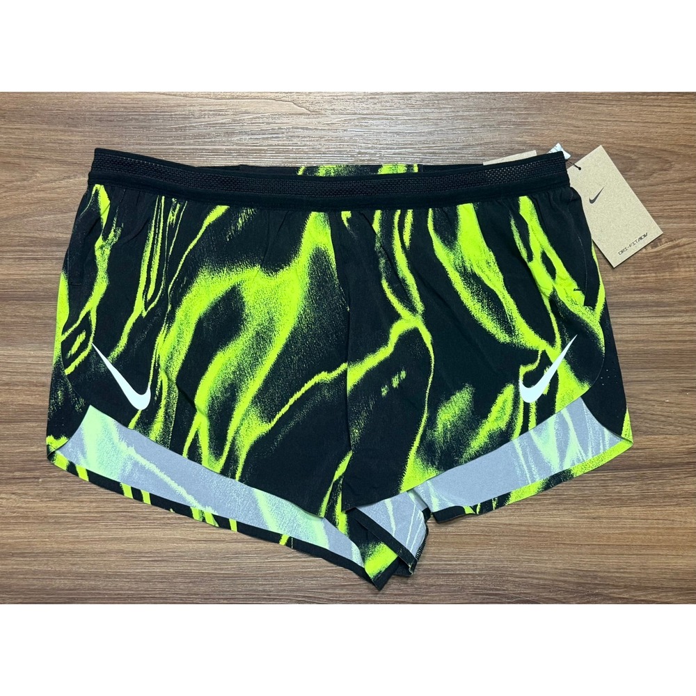 Nike Aeroswift Dri-Fit ADV Mens 2" Running Shorts Volt Black (HV2645-702) Sz L